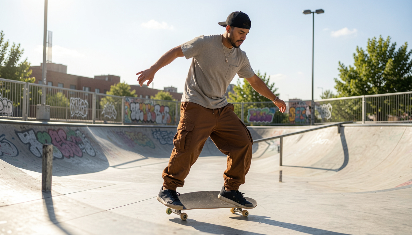 Mastering the Brown Baggy Cargo Pants Fit in the City